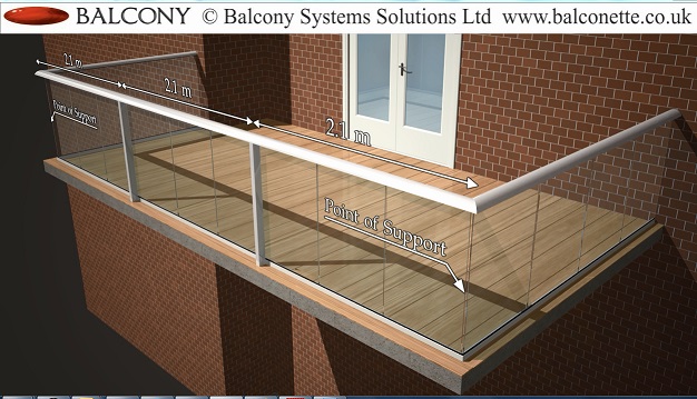 Balcony 2 post spacing