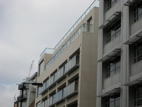 Glass balconies in london