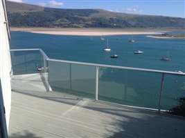 Sea View from Glass Balustrade in Snowdonia