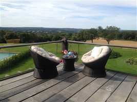 Glass Balustrade over looking countryside