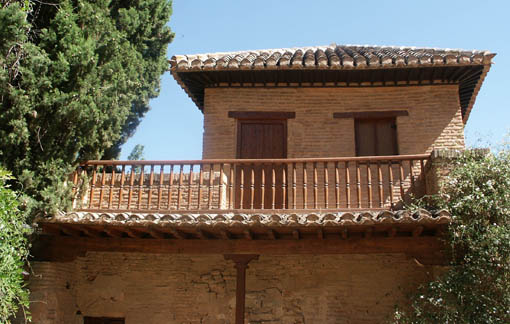 Simple balcony at granada's alhambra