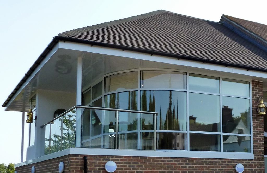 Glass Balustrade and Curved Glazing Surrey