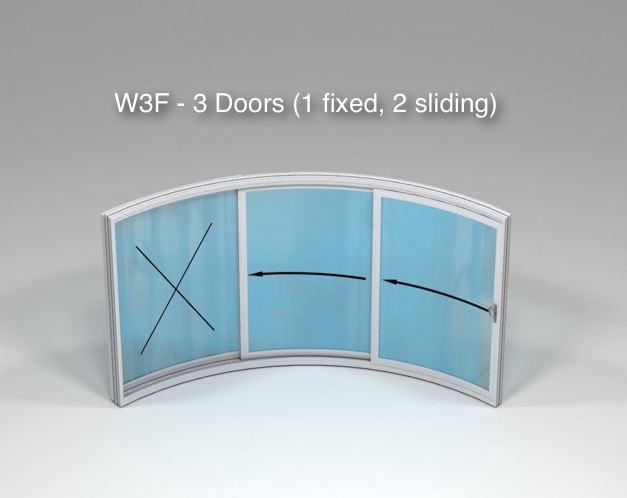 Curved Door Model W3F