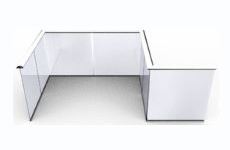 4 sides glass balustrade