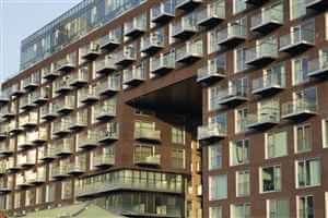 Baltimore Wharf balconies with Royal Chrome handrails