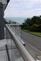 Side view of Royal Chrome Glass Balustrade