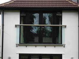 Tinted glass Royal Chrome Juliet balcony