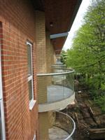 curved glass balconies Littleover, Derbyshire 