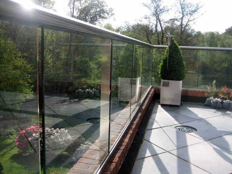 glass balustrade pretty gardens