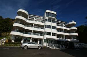 Curved Royal Chrome balconies on Chateau Valeuse