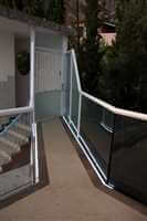White balustrade with privacy screens