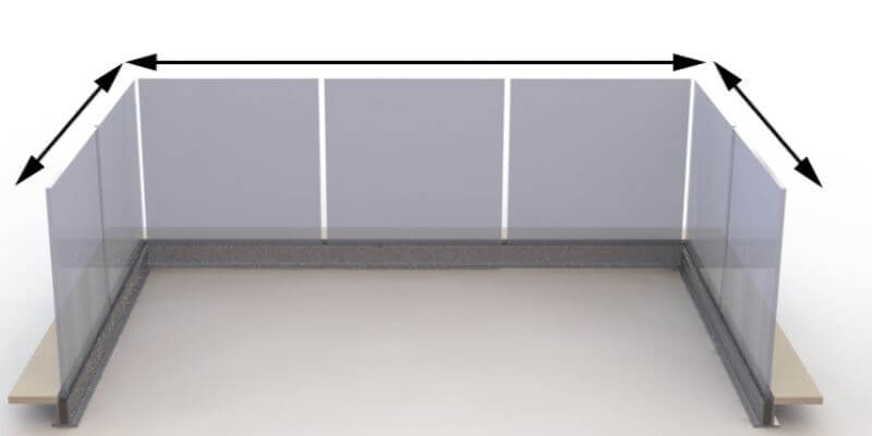 Frameless Balustrade Recessed mounting