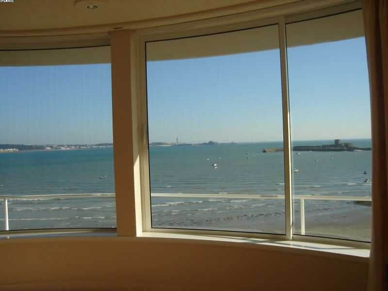 curved doors with sea views Jersey, Channel Islands