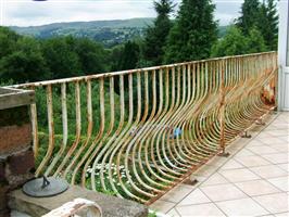 rusted balcony in mold flintshire