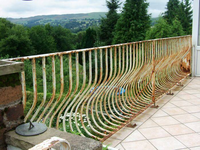 rusted balcony in mold flintshire