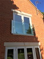 Frameless Glass Juliet Balcony in Harberton Mead, Oxford