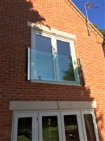 Frameless Glass Juliet Balcony in Harberton Mead, Oxford