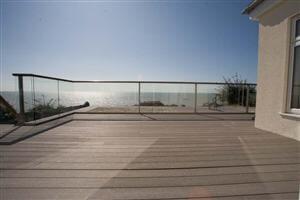 Stunning views from the balcony 1 system with bronze handrail and posts