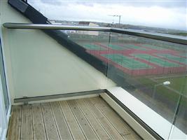 stainless steel that does not rust on a glass balcony Ireland