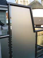 Royal Chrome satinised glass privacy screen
