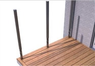 Privacy screen solutions in glass, 1.8m high opaque or sandblasted balustrade panels to comply with planning requirements