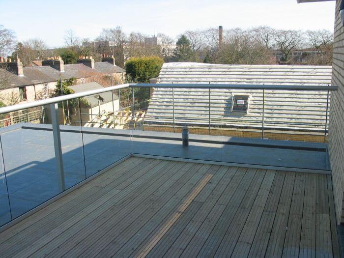 balcony terrace with glass balustrade leeds