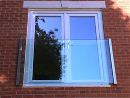 Frameless Glass Juliet Balcony in Harberton Mead, Oxford