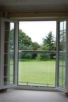 View to the garden from a Royal Chrome Juliet