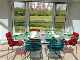 Large Glass Juliet Balcony in Kitchen 