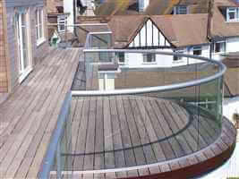 Curved Silver Balcony looking out onto the coast