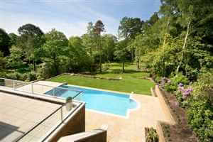 Corner view of Royal Chrome balustrade looking over beautiful scenery