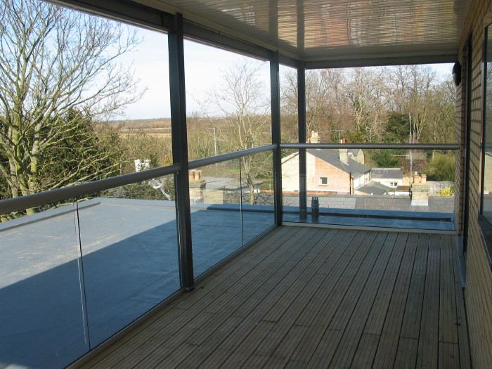 straight glass balcony preston
