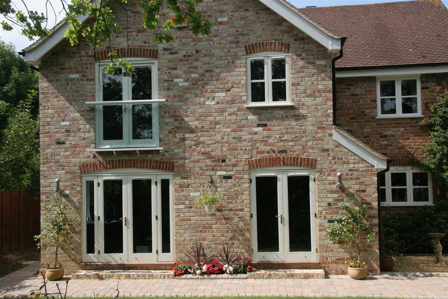 Pretty house with white Juliet balcony