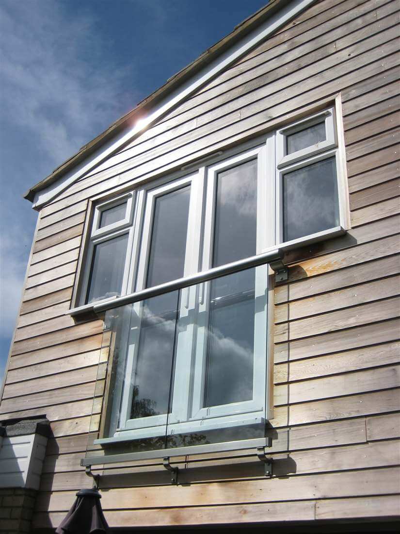 Royal Chrome Juliet balcony shining in the sun