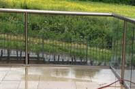 How to overcome water pooling and drainage issues on your glass balustrades. A simple and effective solution.