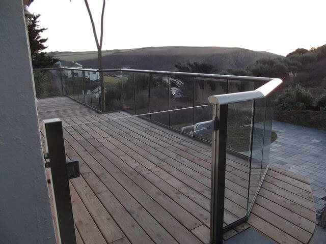 Glass gate balustrade, Cornwall
