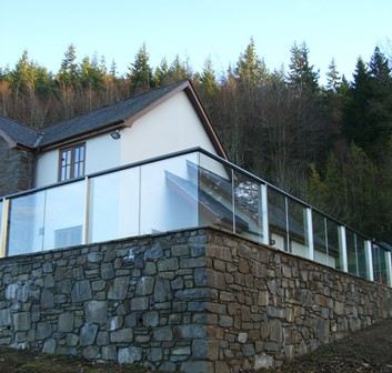 large royal chrome glass balustrade