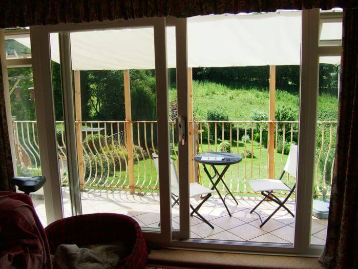 rusty balcony railings, north welsh coast
