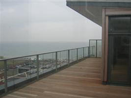balcony on a foggy day Hove, East Sussex