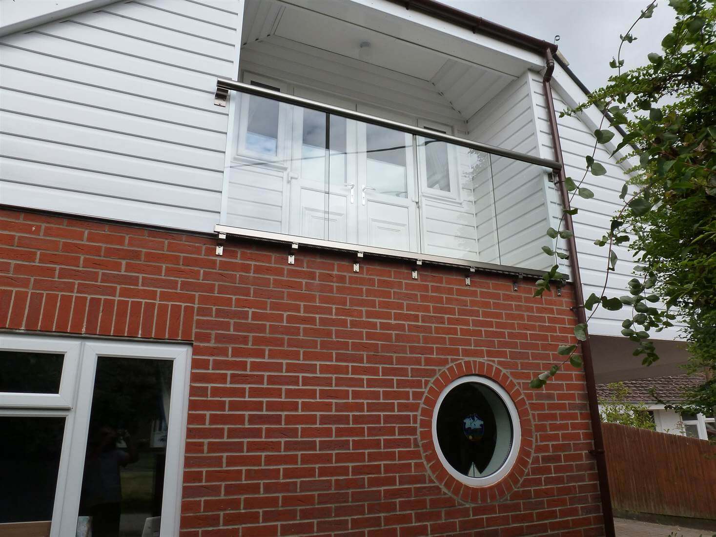 Custom Juliet balcony in Royal Chrome