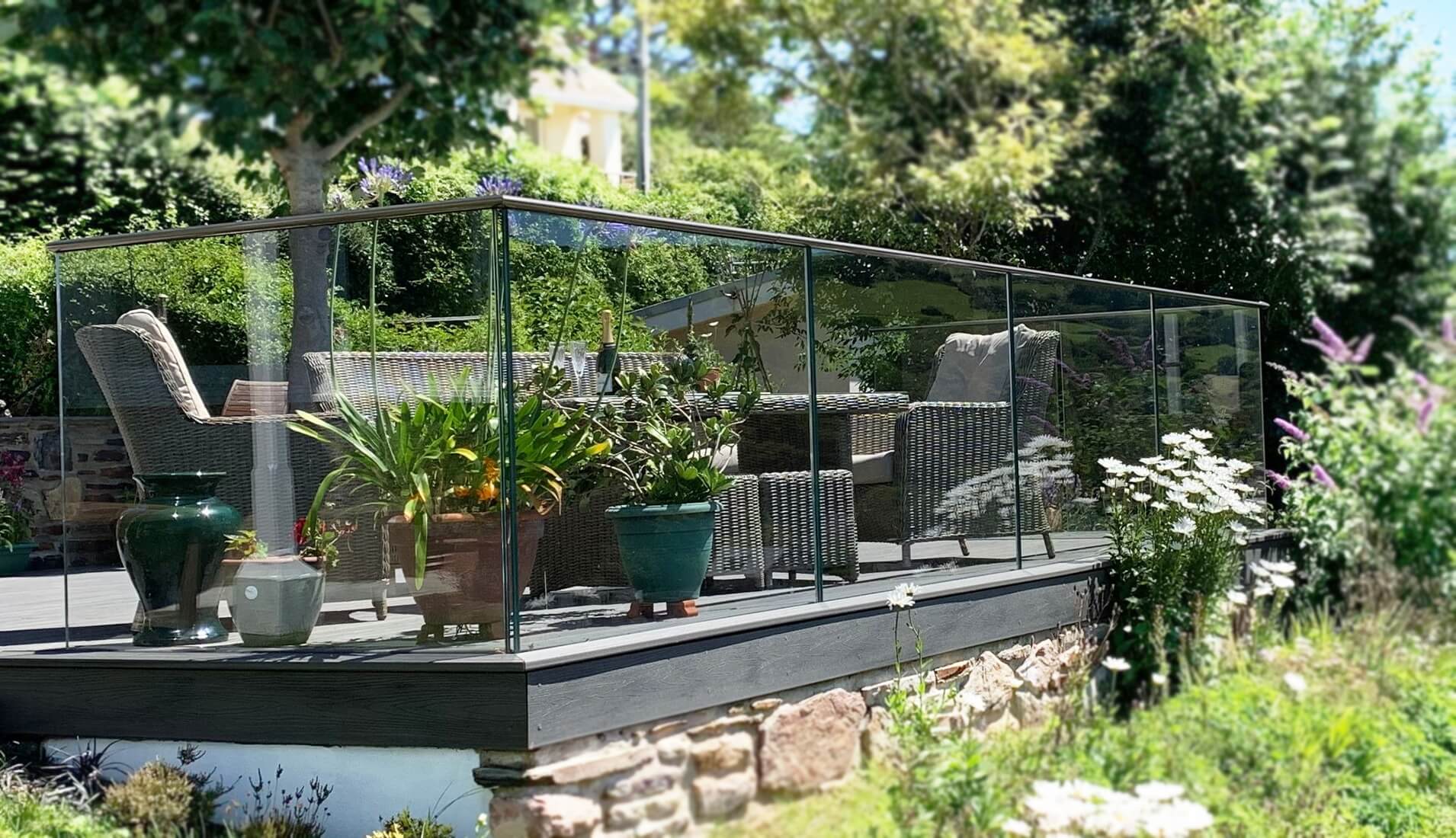 Glass balustrade installation photographed on a completed project