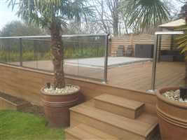 Royal Chrome balustrade with exotic plants