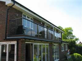 Long Glass Balustrade in Hampshire