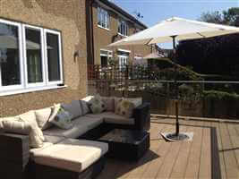 Composite decking balcony renovation