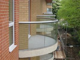 glass on a curved balcony wigan