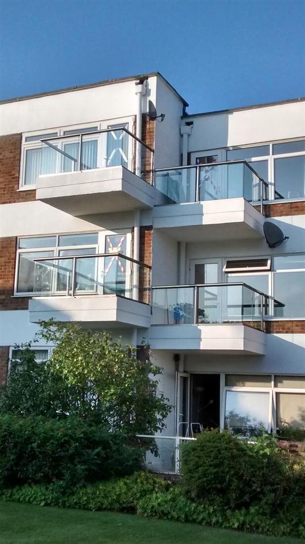 new refurbed glass balconies