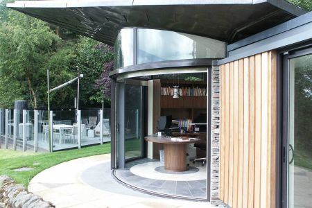 Complex Curved Glass Studio in Yorkshire