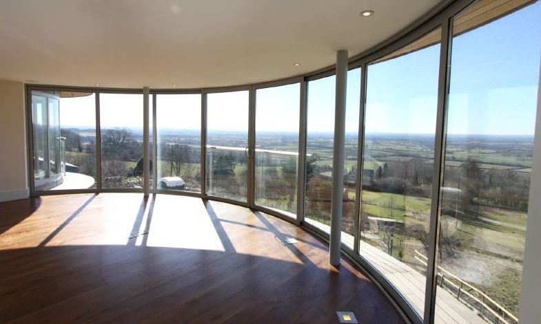 curved patio door