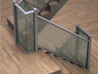 Curved anodised aluminium railing