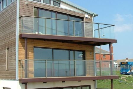 Triangular shaped Glass Balconies